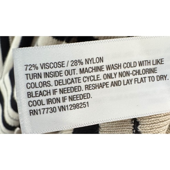 Striped Knit Midi‎ Dress Sz M - Picture 7 of 7